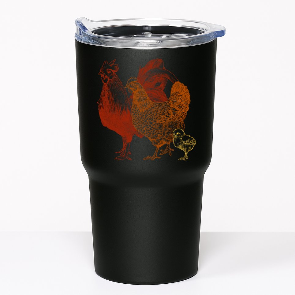 Retro Chickens Tumbler