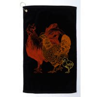 Retro Chickens Golf Towel
