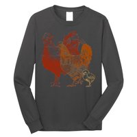 Retro Chickens Long Sleeve Shirt