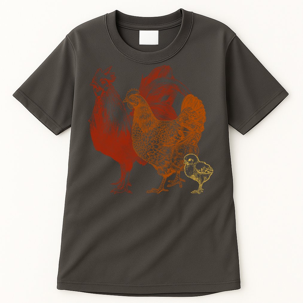 Retro Chickens Tall T-Shirt
