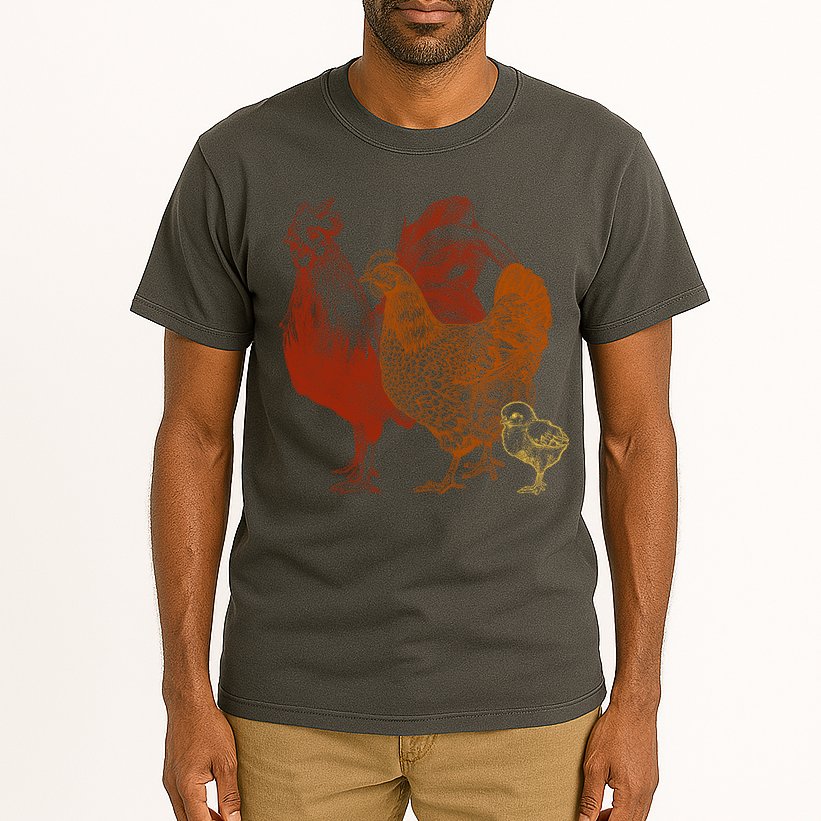 Retro Chickens Tall T-Shirt