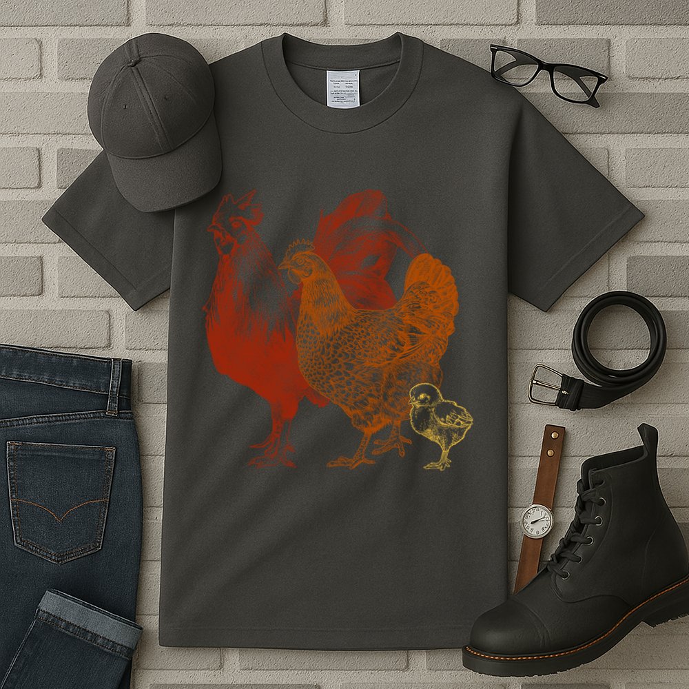 Retro Chickens Tall T-Shirt