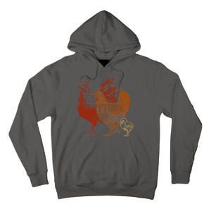 Retro Chickens Tall Hoodie