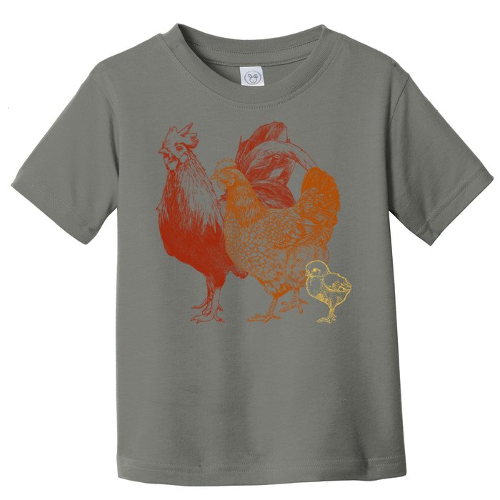 Retro Chickens Toddler T-Shirt