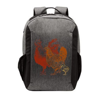 Retro Chickens Vector Backpack