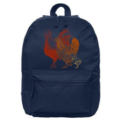 Retro Chickens 16 in Basic Backpack