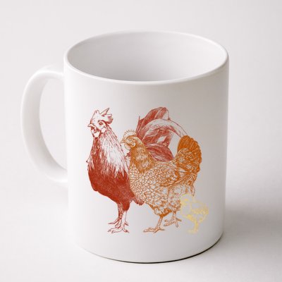 Retro Chickens Coffee Mug