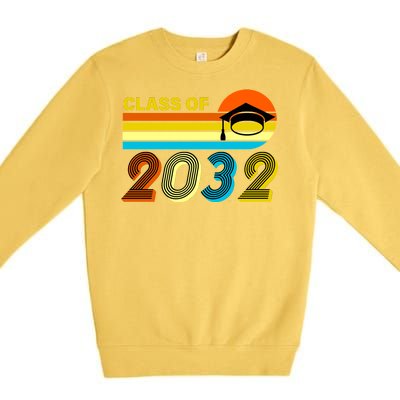 Retro Class of 2032 Future Graduate Premium Crewneck Sweatshirt