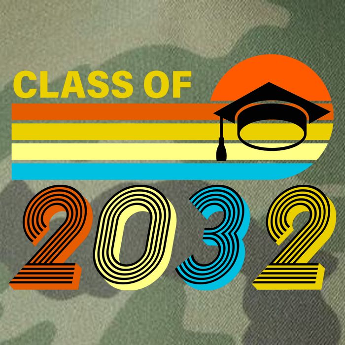 Retro Class of 2032 Future Graduate Legacy Tie Dye Trucker Hat