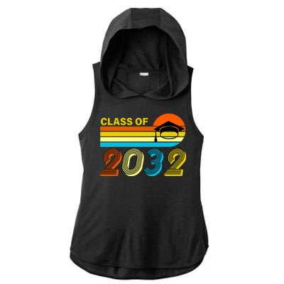 Retro Class of 2032 Future Graduate Ladies PosiCharge Tri-Blend Wicking Draft Hoodie Tank