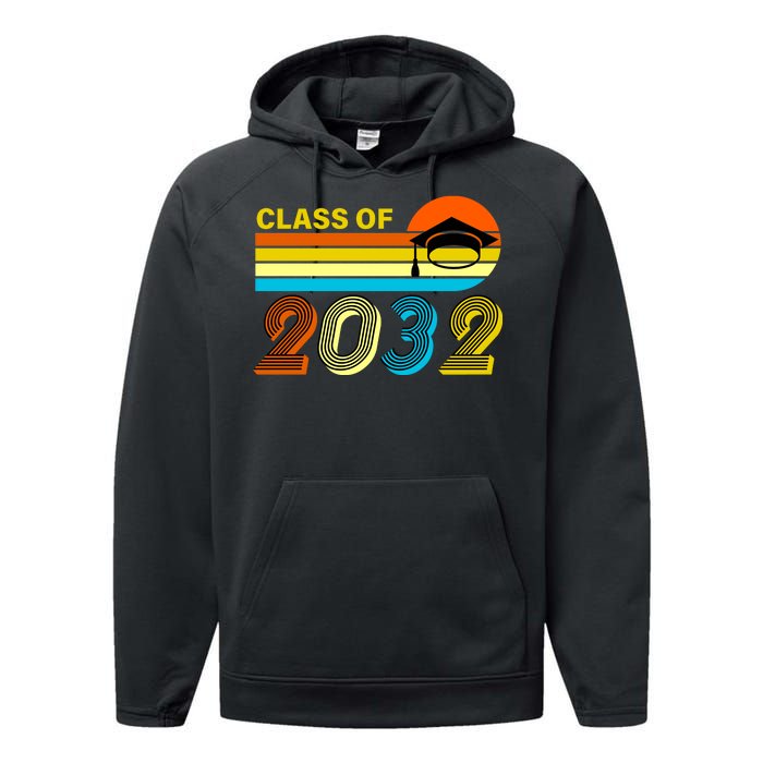 Retro Class of 2032 Future Graduate Performance Fleece Hoodie