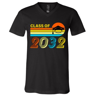 Retro Class of 2032 Future Graduate V-Neck T-Shirt