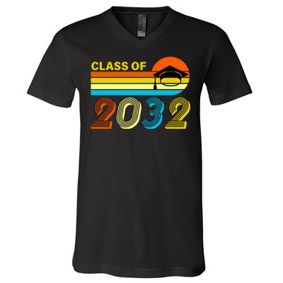 Retro Class of 2032 Future Graduate V-Neck T-Shirt