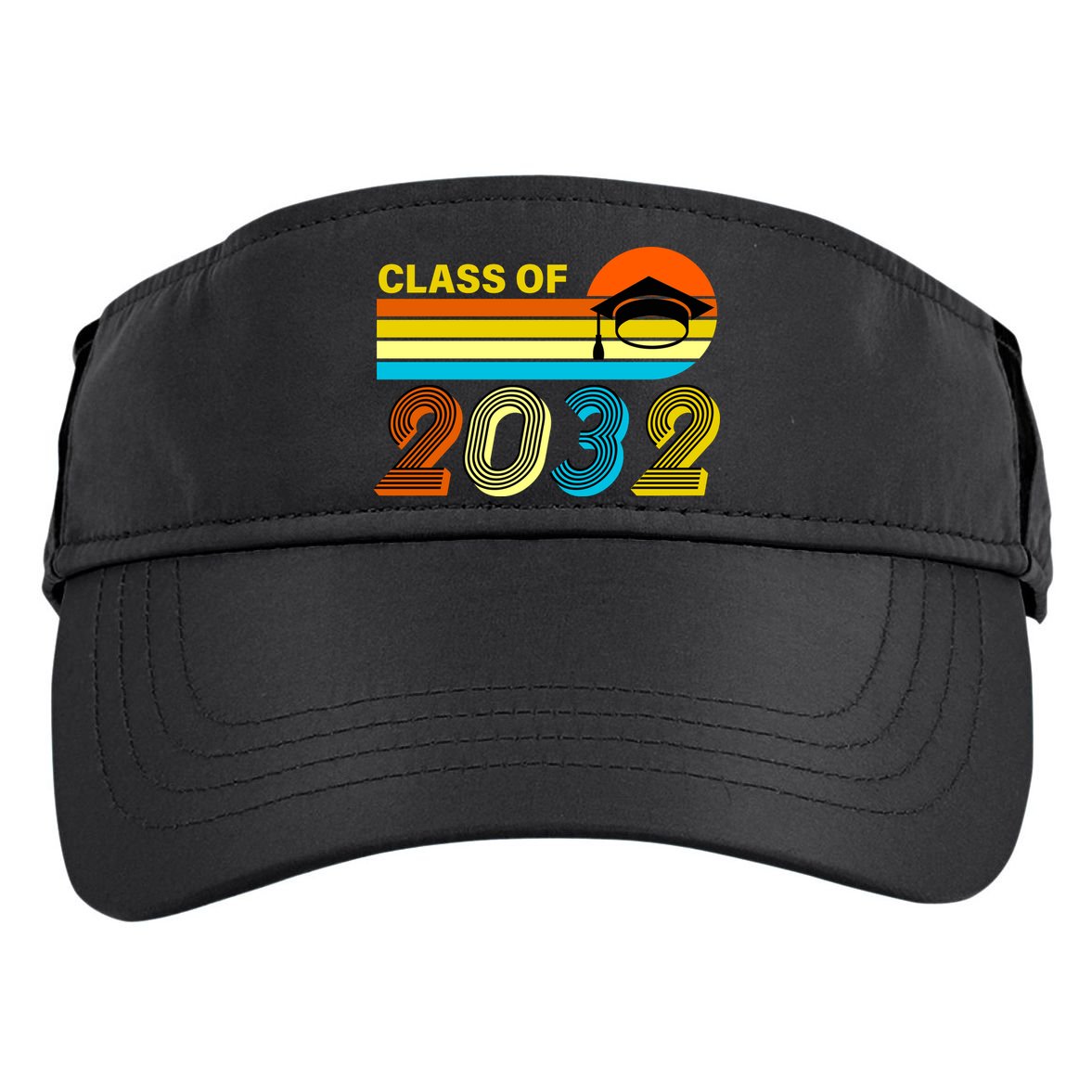 Retro Class of 2032 Future Graduate Adult Drive Performance Visor