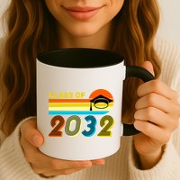 Retro Class of 2032 Future Graduate Mug