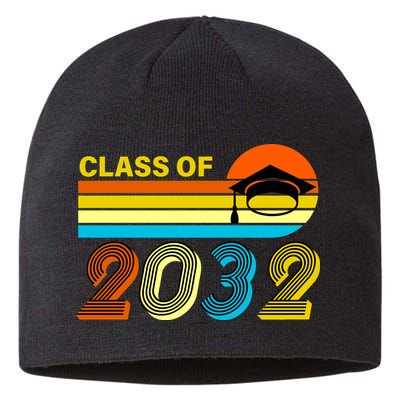 Retro Class of 2032 Future Graduate Sustainable Beanie