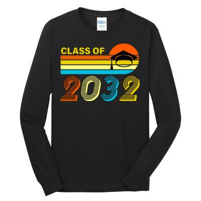 Retro Class of 2032 Future Graduate Tall Long Sleeve T-Shirt