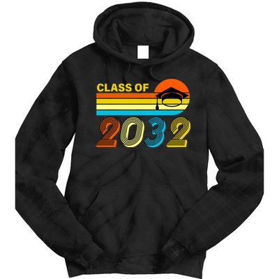 Retro Class of 2032 Future Graduate Tie Dye Hoodie