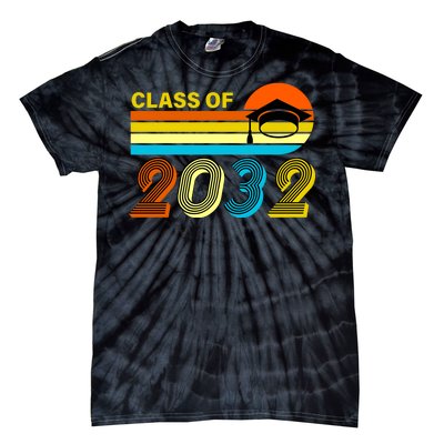 Retro Class of 2032 Future Graduate Tie-Dye T-Shirt