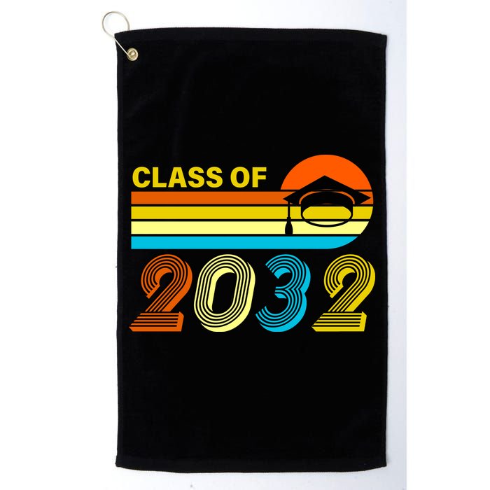 Retro Class of 2032 Future Graduate Golf Towel