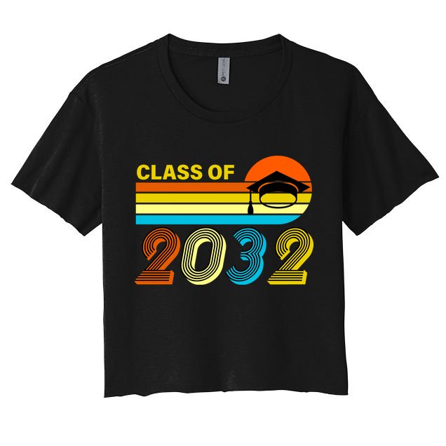 Retro Class of 2032 Future Graduate Crop Top