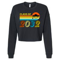 Retro Class of 2032 Future Graduate Cropped Pullover Crew