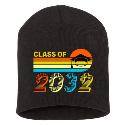 Retro Class of 2032 Future Graduate Short Acrylic Beanie