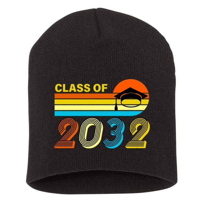 Retro Class of 2032 Future Graduate Short Acrylic Beanie