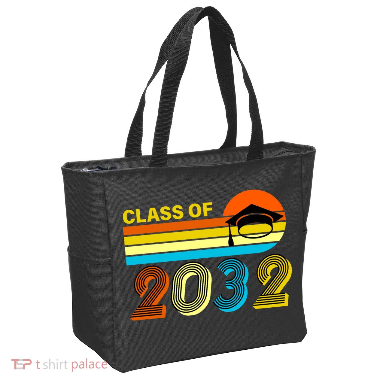 Retro Class of 2032 Future Graduate Zip Tote Bag