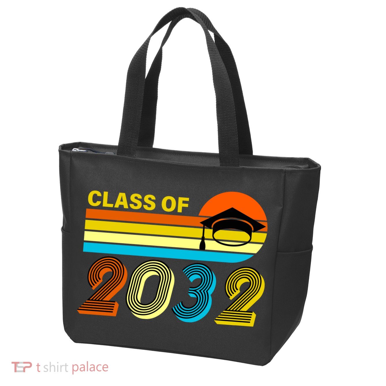 Retro Class of 2032 Future Graduate Zip Tote Bag