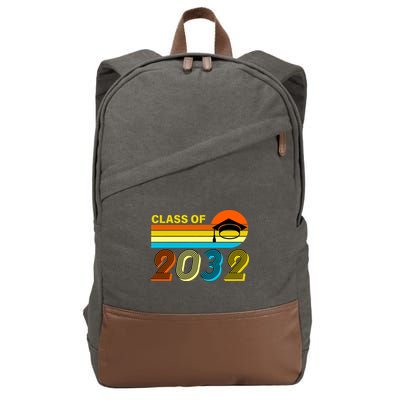 Retro Class of 2032 Future Graduate Cotton Canvas Backpack