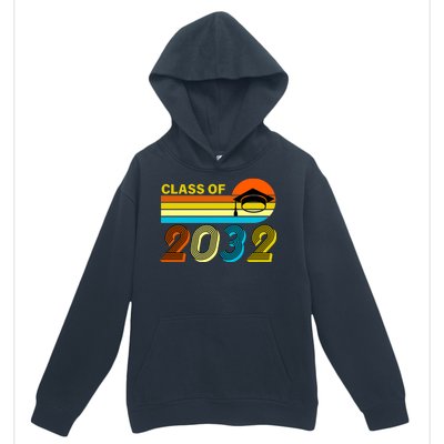 Retro Class of 2032 Future Graduate Urban Pullover Hoodie