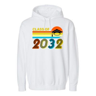 Retro Class of 2032 Future Graduate Garment-Dyed Fleece Hoodie