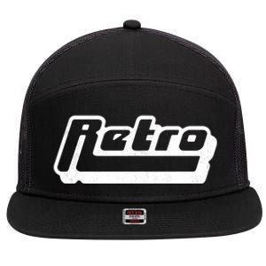 Retro Classic Style Logo 7 Panel Mesh Trucker Snapback Hat