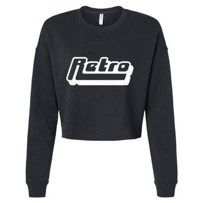 Retro Classic Style Logo Cropped Pullover Crew