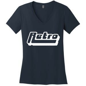 Retro Classic Style Logo Women's V-Neck T-Shirt