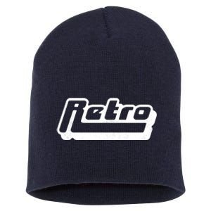 Retro Classic Style Logo Short Acrylic Beanie