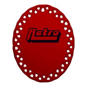 Retro Classic Style Logo Ceramic Oval Ornament