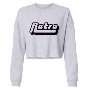 Retro Classic Style Logo Cropped Pullover Crew