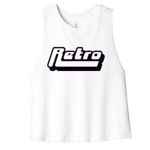 Retro Classic Style Logo Women's Racerback Cropped Tank