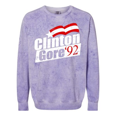 Retro Clinton Gore 1992 Election Colorblast Crewneck Sweatshirt