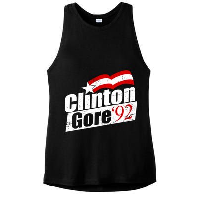 Retro Clinton Gore 1992 Election Ladies PosiCharge Tri-Blend Wicking Tank