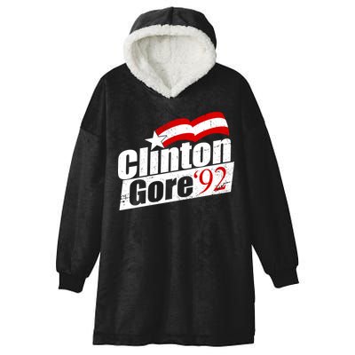 Retro Clinton Gore 1992 Election Hooded Wearable Blanket