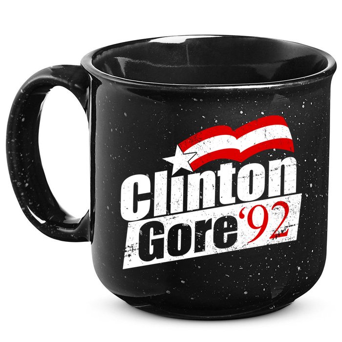 Retro Clinton Gore 1992 Election 15oz Campfire Ceramic Mug