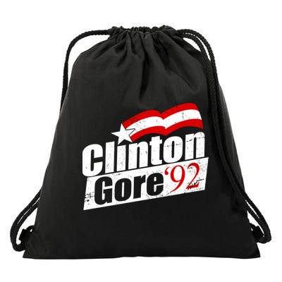 Retro Clinton Gore 1992 Election Drawstring Bag