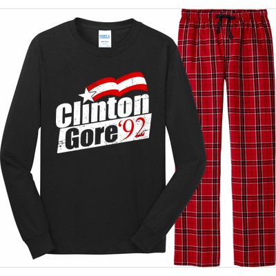 Retro Clinton Gore 1992 Election Long Sleeve Pajama Set