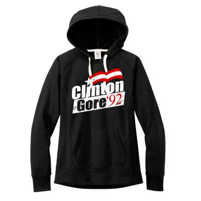 Retro Clinton Gore 1992 Election Women's Fleece Hoodie