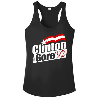 Retro Clinton Gore 1992 Election Ladies PosiCharge Competitor Racerback Tank