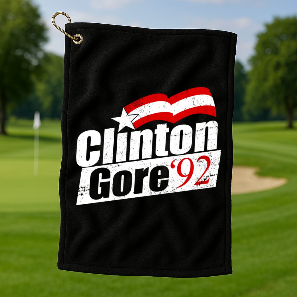 Retro Clinton Gore 1992 Election Golf Towel