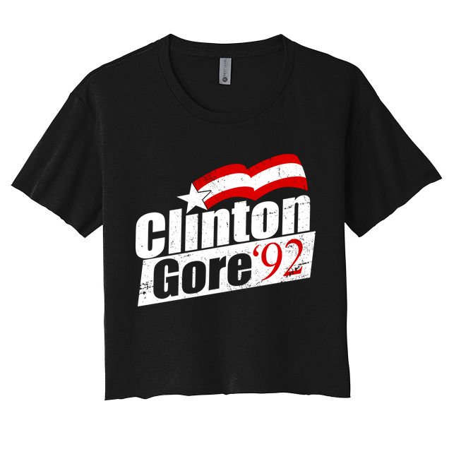 Retro Clinton Gore 1992 Election Crop Top